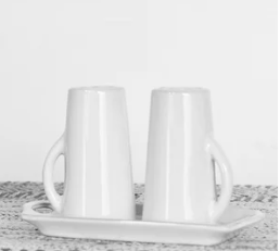 Salt & Pepper Shakers w/Tray