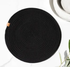 Ebony Round Placemat