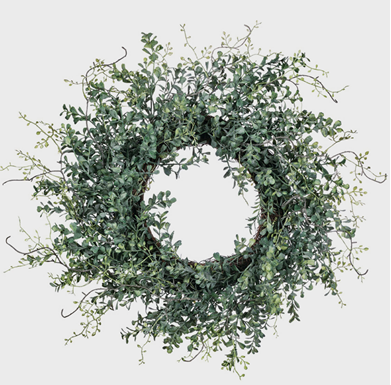 Blue Boxwood Wreath