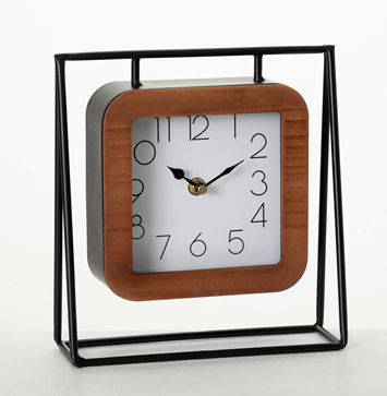 Modern Metal Framed Clock