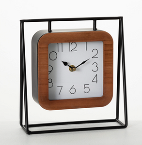 Modern Metal Framed Clock