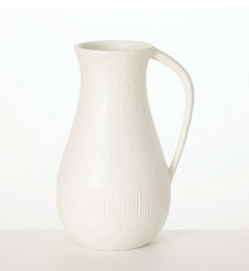 White Chiffon Stone Pitcher