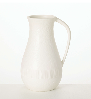 White Chiffon Stone Pitcher