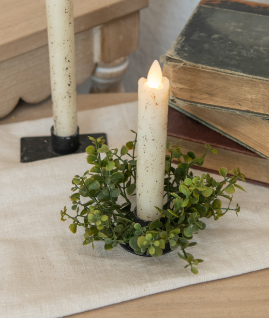 BABY'S BREATH TAPER CANDLE RING