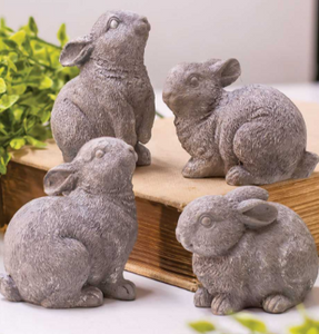 Gray Resin Bunny