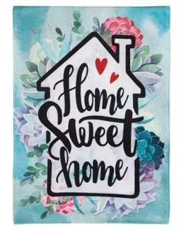 Home Sweet Home Burlap Flag