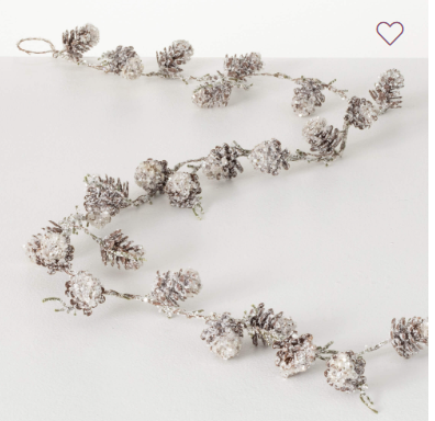 ICED PINECONE GARLAND