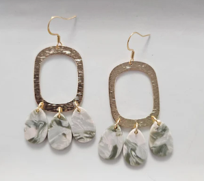 Ophelia Earrings - Sage