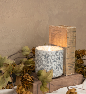 Grey Speckled Ceramic Candle