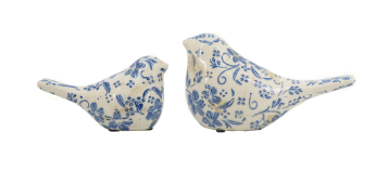 Blue Floral Pattern Bird