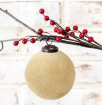 TAN VELVET BALL ORNAMENT