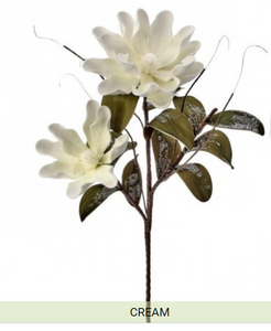 FOAM MAGNOLIA W/SNOW STEM