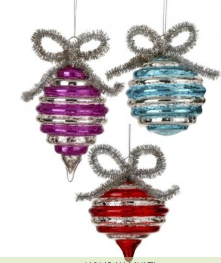 GLS STRIPE RETRO ORNAMENT