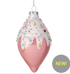 GLASS SPRINKLES FINIAL ORNAMENT