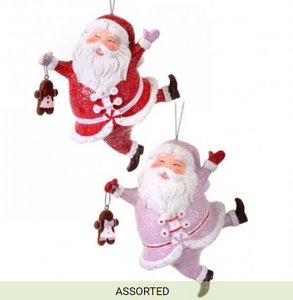 RESIN SUGAR SANTA ORNAMENT