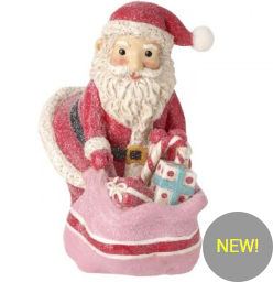 RESIN SANTA WITH GIFT BAG TABLE