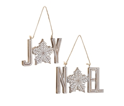 Joy or Noel Ornament