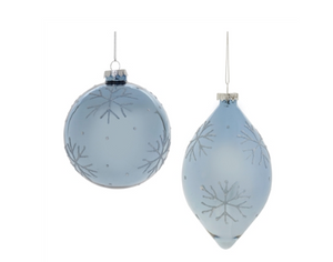 Sky Blue Snowflake Ornament