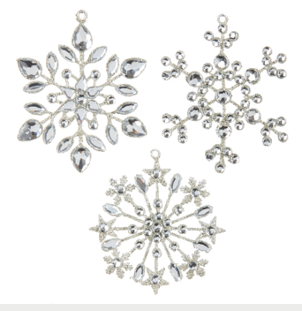 Crystal Jeweled Snowflake Ornament