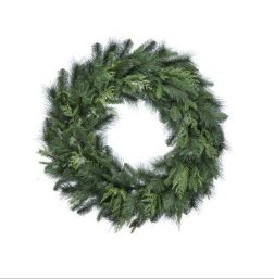 UV BRISTLE PINE W/NTRL TOUCH WREATH