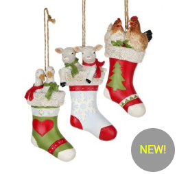 FARM ANIMAL STOCKING ORNAMENT