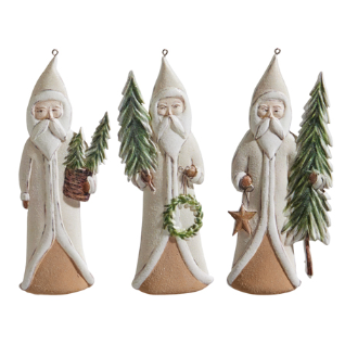 Natural Santa with Tree Ornament