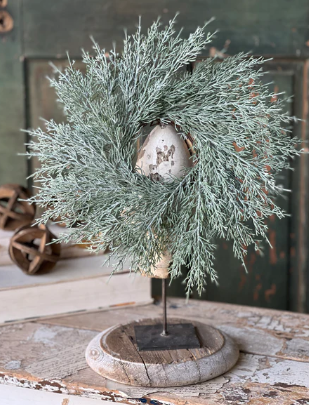 Frosted Filigree Juniper Candle Ring