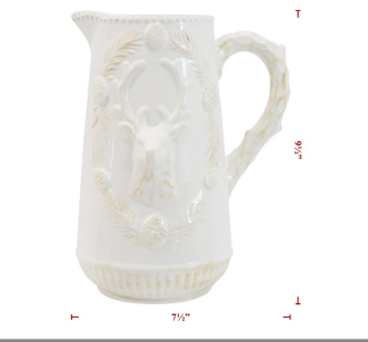 Christmas Deer Pitcher