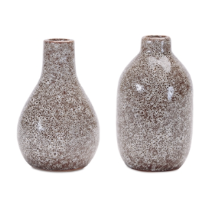 Brown Speckled Ceramic Vase