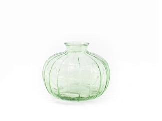 Light Green Round Glass Vase