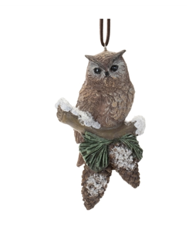 Cardinal or Owl Ornament - Resin