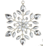 Crystal Jeweled Snowflake Ornament