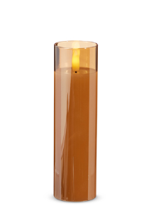 Gold Glass Ivory Pillar Candle (multiple sizes)