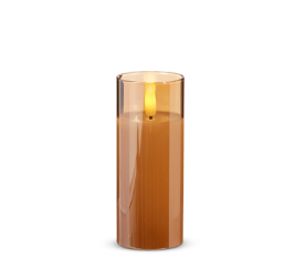 Gold Glass Ivory Pillar Candle (multiple sizes)