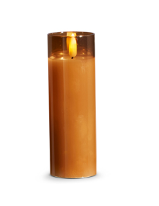 Gold Glass Ivory Pillar Candle (multiple sizes)