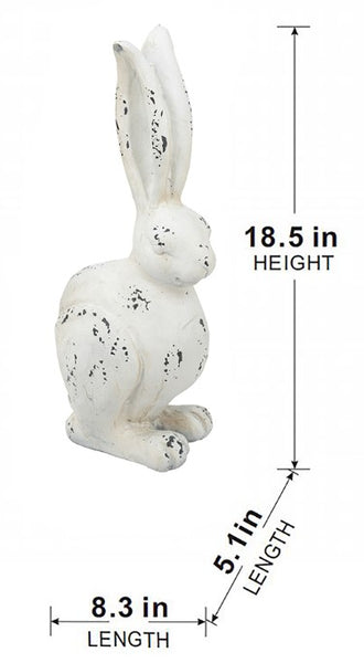 Distressed Tall Rabbit Figurine