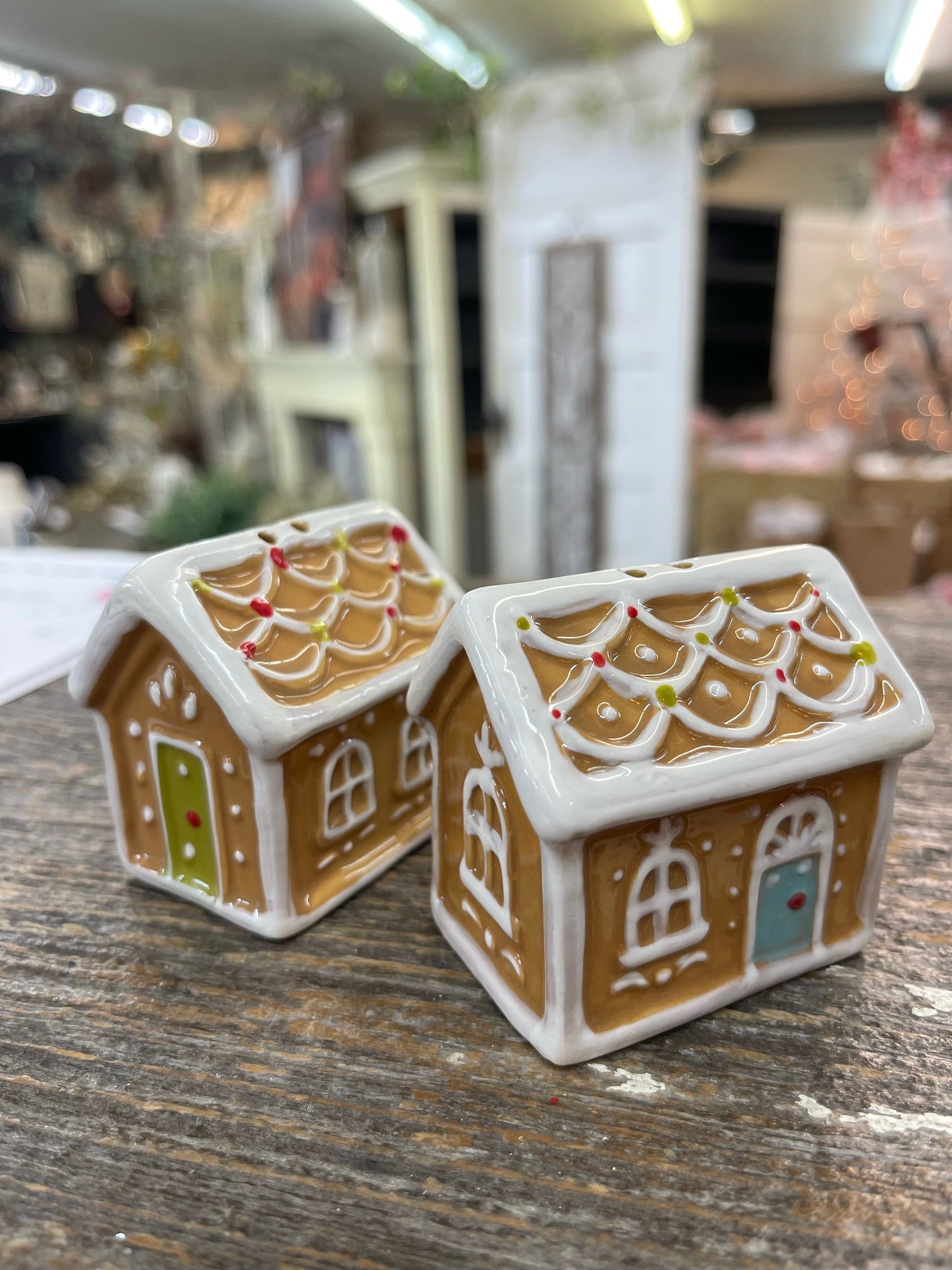 Ceramic Gingerbread House S/P Set