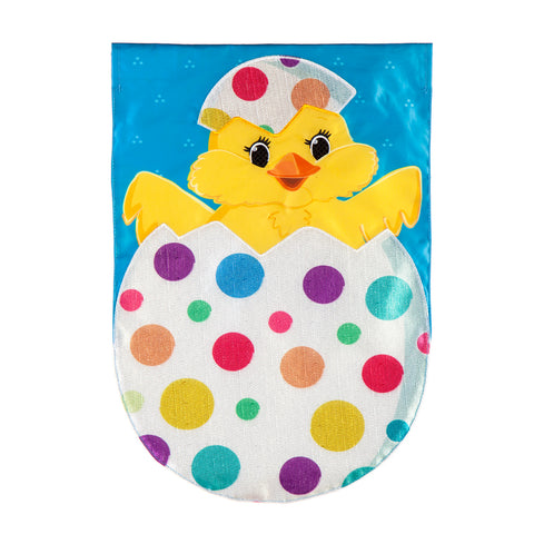 Polka-Dot Easter Egg Garden Applique Flag