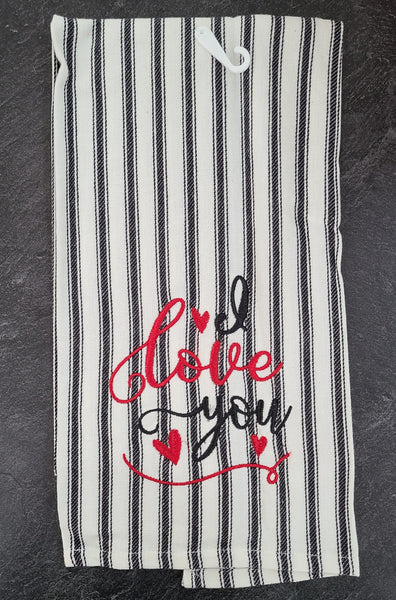 I Love You Dish Towel