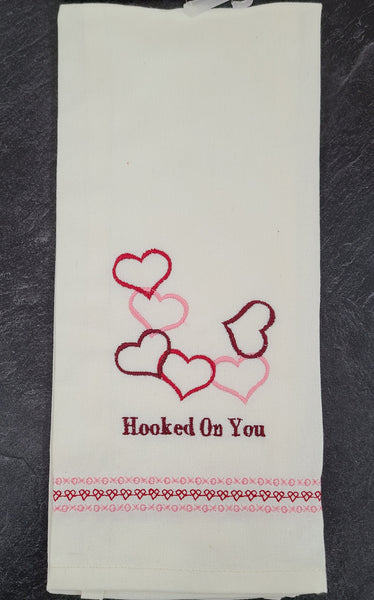 Hooked on You Dish Towel