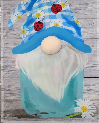 Mason Jar Gnome Garden Flag