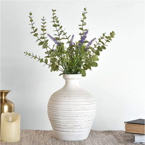 White Stripe Vase