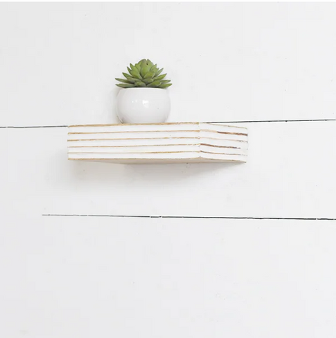 White Wooden Floating Shelf Collection (3 Styles)