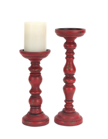 Antique Red Candle Holder