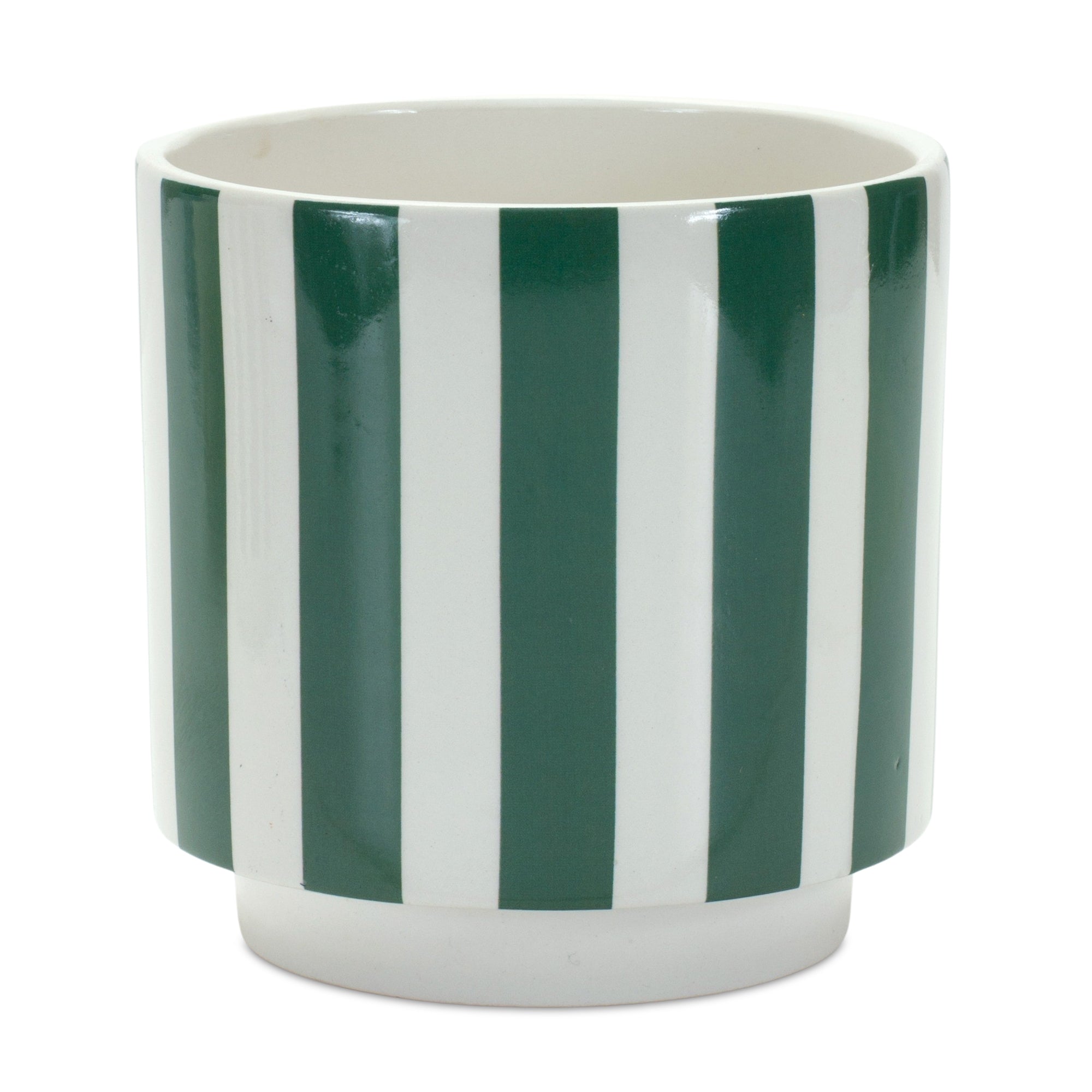 Green and Cream Pot (Two Sizes)