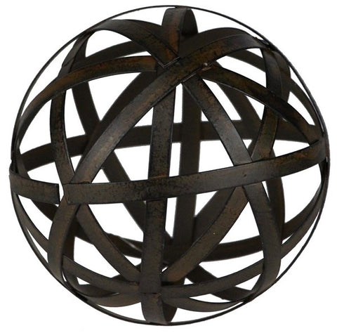 Brown Strip Woven Ball (2 sizes)