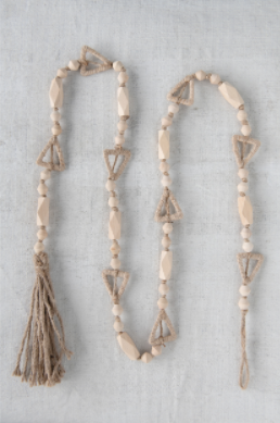 Paulownia Wood Bead Garland