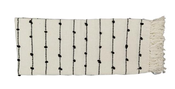 Black & White Hand Woven Throw