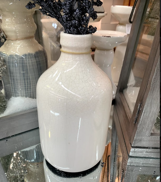 White Bottle Vase