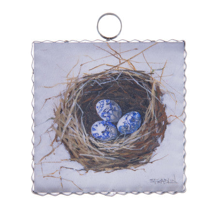 Mini Nest Of Blue Eggs Print